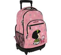 Grafoplás Schulrucksack mit Rollen, Mafalda Baby Cart, integrierter Trolley, 29 Liter, 52 x 37 x 25 cm, Modell Roller, perfektes Schulmaterial für Kinder und Grundschule, Rosa, 52x37x25cm, Für die