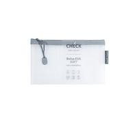 Grafoplás Tasche mit Reißverschluss, EVA, Soft Check, 23 x 13 cm, weiß, weiche Haptik, Reißverschluss aus transparentem EVA-Gummi, perfekt zum Schutz und Transport von Dokumenten und kleinen