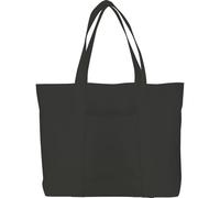 Grafoplás - Tote Bag Baumwollstoff Bits & Bobs, 100% Baumwolle, Schwarz, Außentasche mit Schnellzugriff und Innentasche mit Reißverschluss für mehr Sicherheit, ideal für Einkaufen, Fitnessstudio