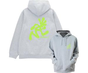 Gramicci - Kapuzen-Sweatshirt aus Fleece-Jersey - Herren - Running Man Hooded Sweatshirt Heather Grey - Running Man Hooded Sweatshirt Grau M