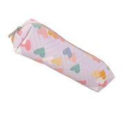 Gramigg Federmäppchen aus Leder mit Cartoon-Motiv, mit Reißverschluss, für Schule, Büro, Reisen, Essentials, violett