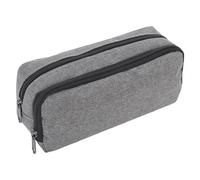 Gramigg Federmäppchen aus verdicktem Oxford-Gewebe, Stifteetui mit speziellen Schlitzen für Schreibgeräte, Management, Studenten, Stifteetui für Schulbedarf, grau, Mass Beauty