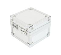 Gramigg Reisefreundliches Aluminium-Uhrengehäuse mit weichem Futter und sicherem Verschluss, luxuriöse Uhrenbox für mehrere Zubehörteile, mehrere Fächer, Aluminium-Schmuck-Organizer