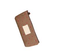 Gramigg Schüler-Federmäppchen aus Segeltuch, Blumenmuster, Stiftebox für die Organisation von Schulbedarf, tragbare Tasche für Studium, braun