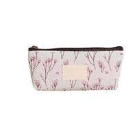 Gramigg Schüler-Federmäppchen aus Segeltuch, Blumenmuster, Stiftebox für die Organisation von Schulbedarf, tragbare Tasche für Studium, B