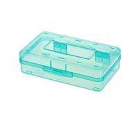 Gramigg Transparentes Hartschalen-Federmäppchen, hohe Kapazität, Stifteetui, farbige Bleistift-Organizer, Box für Skizzen, Kunst, Marker, Aquarellstifte, Schulbedarf, Organizer-Box, C