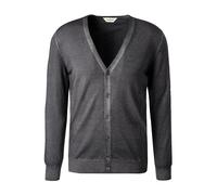 Gran Sasso Cardigan Herren Regular Fit V-Ausschnitt Merinowolle grau, 50 (M)
