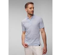 Gran Sasso Gestreiftes Poloshirt Aus Leinen 6015471900-510 Blau L