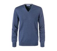 Gran Sasso Pullover Herren Regular Fit V-Ausschnitt Schurwolle blau, 46 (S)
