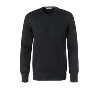 Gran Sasso Pullover Herren Slim Fit Rundhals Merinowolle schwarz, 58 (3XL)