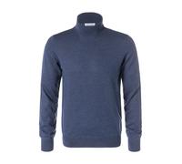 Gran Sasso Rollkragenpullover Herren Regular Fit Merinowolle blau, 52 (L)