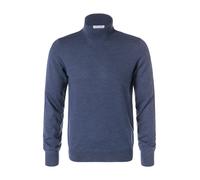 Gran Sasso Rollkragenpullover Herren Regular Fit Merinowolle blau, 54 (XL)
