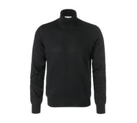 Gran Sasso Rollkragenpullover Herren Regular Fit Merinowolle schwarz, 52 (L)