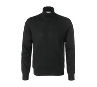 Gran Sasso Rollkragenpullover Herren Regular Fit Merinowolle schwarz, 56 (XXL)