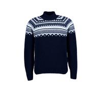 Gran Sasso Stehkragenpullover Herren Regular Fit Schurwolle blau Norweger, 58 (3XL)
