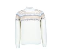 Gran Sasso Stehkragenpullover Herren Regular Fit Schurwolle weiß Norweger, 48 (S)