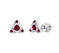 Granat Ohrstecker aus Silber 925 Damen- und Kinderohrringe AVA