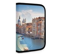 Grand C in Italy Multifunktionale, kompakte Brieftasche, Ausweis, Stronghold Waltlet, Kreditkartenhalter, Geldbörse, Reißverschluss, Ledertasche, RFID-blockierend, Bifold Wallet für Männer und