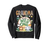 Grandma of The Wild One Safari Dschungel 1. Geburtstag Party Sweatshirt