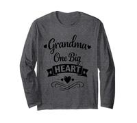 Grandma One Big Heart - Stolze, liebende Familie, Kinder, Oma Langarmshirt