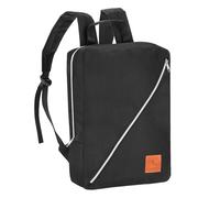 Granori Handgepäck Rucksack 40x30x10 cm - Leichter Flugzeug Bord-/ Kabinengepäck Reiserucksack 12 l | Kabinen Reisetasche Gepäck Maße ideal für Lufthansa Flug (Schwarz)