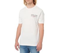 T-Shirt GANT "GRAPHIC SS T-SHIRT", Herren, Gr. M, weiß (eggshell), Jersey, Obermaterial: 100% Baumwolle, casual, regular fit, Rundhals, Kurzarm, Shirts, Print, Rundhals (92859865-M) eggshell