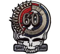 Grateful Dead Gewebter Totenkopf zum 60. Jahrestag zum Aufbügeln (Einheitsgröße) (mehrfarbig)