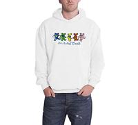 Grateful Dead Kapuzenpullover Dancing Bears Band Logo Nue offiziell Unisex Weiß L