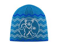 Grateful Dead Steal Your Face Strickmütze mit Totenkopf-Motiv, Blau