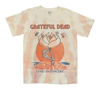 Grateful Dead T Shirt Sugar Magnolia Band Logo Nue offiziell Unisex Dip Dye Weiß L