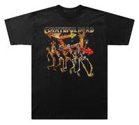 Grateful Dead Unisex-Erwachsene Exklusives Skelett Shuffle Line Tee, Schwarz, X-Large