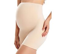 Gratlin Damen Seamless Umstands Schwangerschaft Unterhose Shorts Beige M