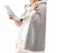 (grau, 85x120CM) Weiche, warme Fleece Umhangdecke für Wintertage, Handtuchdecke, Büro