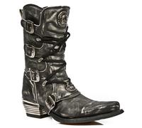 Graue Dallas-Lederstiefel für Herren von New Rock - M.7993-S3 EU44