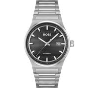 BOSS Automatikuhr mit Gliederarmband und Rillenstruktur auf dem Zifferblatt - Style CANDOR AUTO, 58130054 Silber ONESI