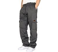Graue Jogginghose Herren, Jogginghose Herren Atmungsaktiv Sweathose Jungen Geradem Schnitt Freizeithose Jogger Einfarbig Trainingshose Bundgummi Elastische Hosen Relaxing Hose FüR MäNner, 3XL
