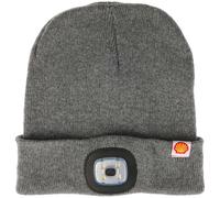 Graue LED Beanie Mütze mit hellem Licht - Hält warm & sorgt für Sichtbarkeit - Ideal für Joggen, Wandern, Gassi gehen & Outdoor Aktivitäten