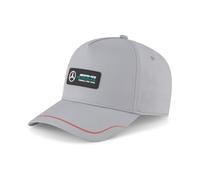 PUMA Herren Cap - Mercedes Cap, Polyester, Logo, einfarbig, One Size Hellgrau