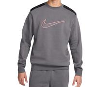 Grauer Pullover Mit Großem Nike-swoosh-logo S