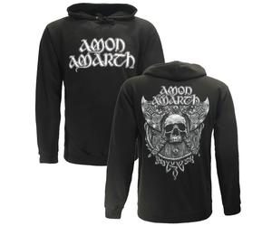 Grauer Totenkopf-Kapuzenpullover von Amon Amarth XXL Grau