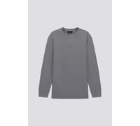 GAS Longsleeve Herren Regular Fit Langarm Rundhals Baumwolle grau, XXL