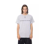 Graues T-Shirt mit Kurzarm und Grafik M