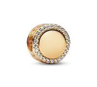 Gravierbarer Charm mit Zirkonia, vergoldet, Moments