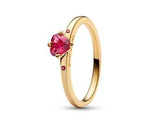 Gravierbarer Herzring für Damen, IP Gold, Moments