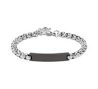 Gravierbares Armband aus Edelstahl teilgeschwärzt