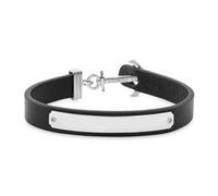 Gravierbares Armband Signum schwarzes Leder