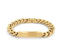 Gravierbares Herren ID Armband aus Edelstahl, IP Gold
