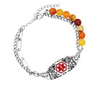 Gravierbares medizinisches Edelstahl-Armband, verstellbar, Geschenk, Eine Größe, Wie beschrieben