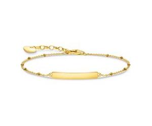 Gravur Armband für Damen aus Sterlingsilber, vergoldet