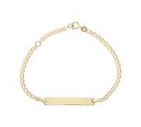 Gravur Armband Gold 585 Stegpanzer Kinder JL10-03-3542 JuwelmaLux